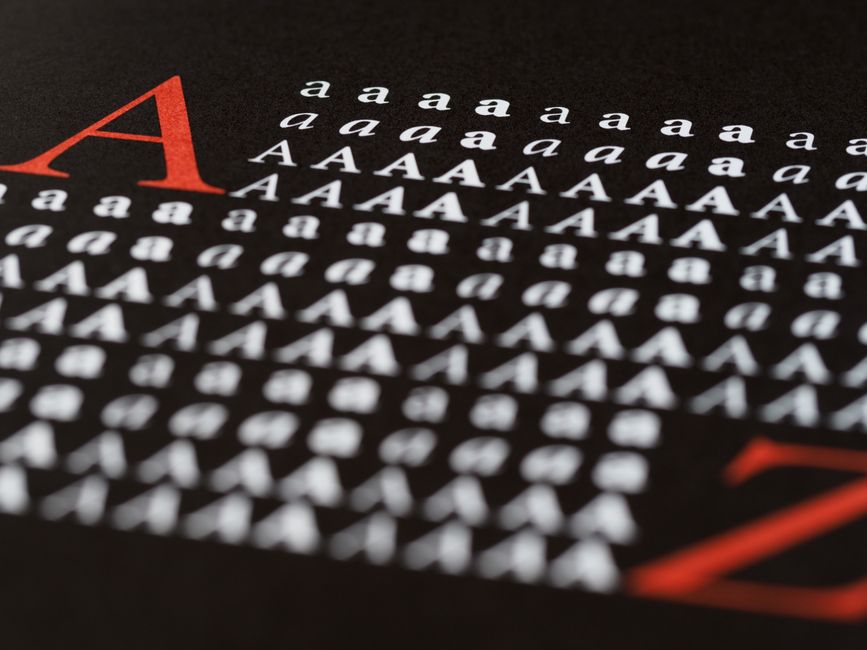An oversized typographic poster using a single bold headline.