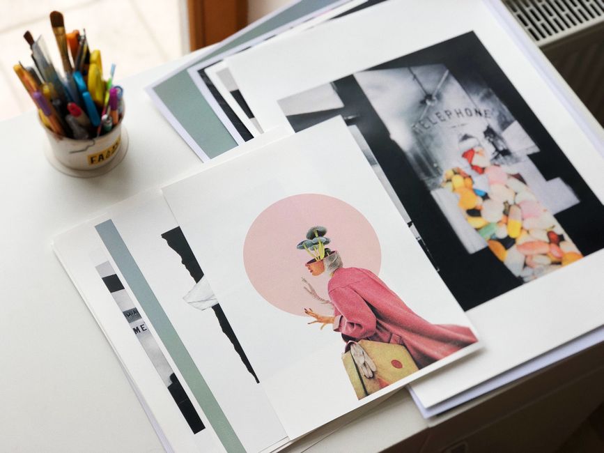 A series of related posters printed and laid out together.